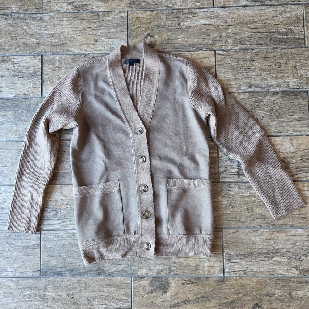 Ann Taylor Suede Cardigan